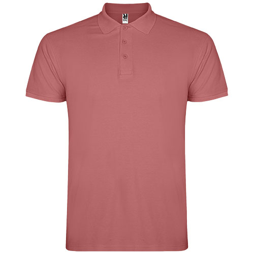Polo pour homme coton 200gr personnalisé Star ROLY Rouge chrysanthème